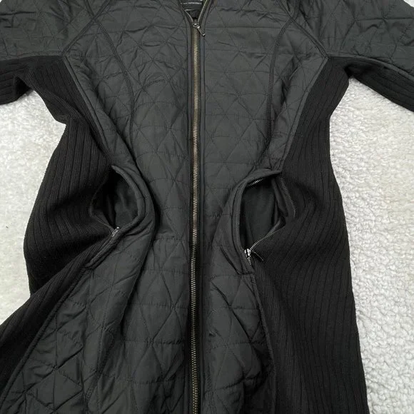 Prana Esla Long Black Sherpa Lined Coat - Picture 11 of 14